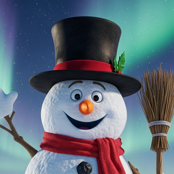 Flurry the Snowman video call preview